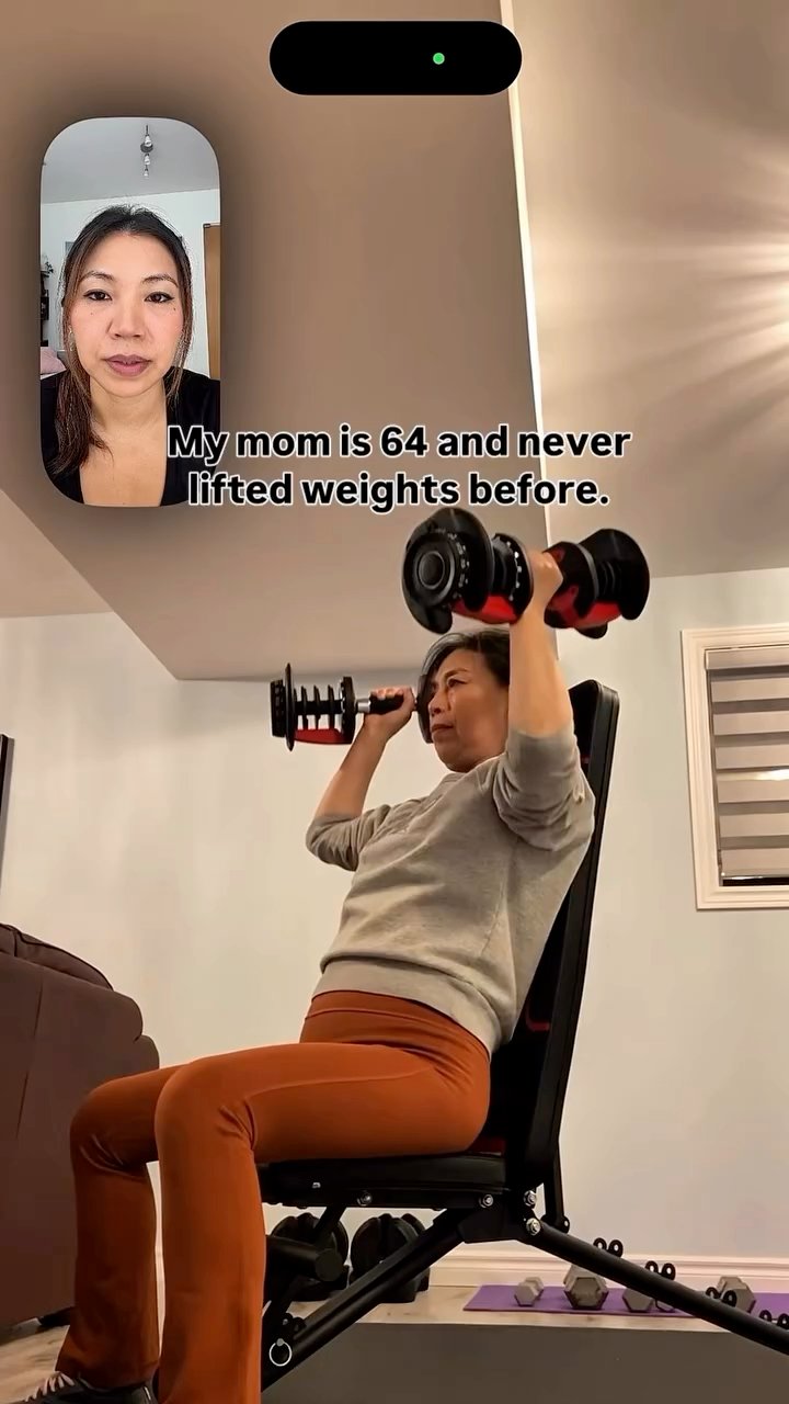 Angela coaching her mom - watch on Instagram