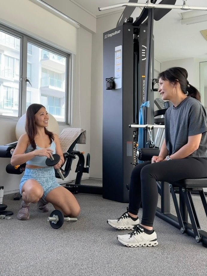 Angela coaching a client - see more on Instagram